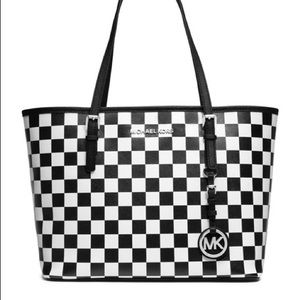 Michael Kors Jet Setter Checkerboard Tote